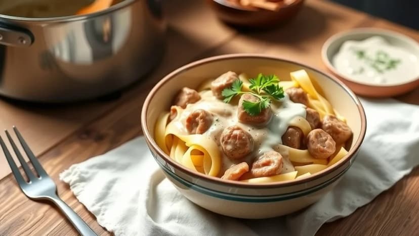 Godaste korv stroganoff recept du kan göra hemma