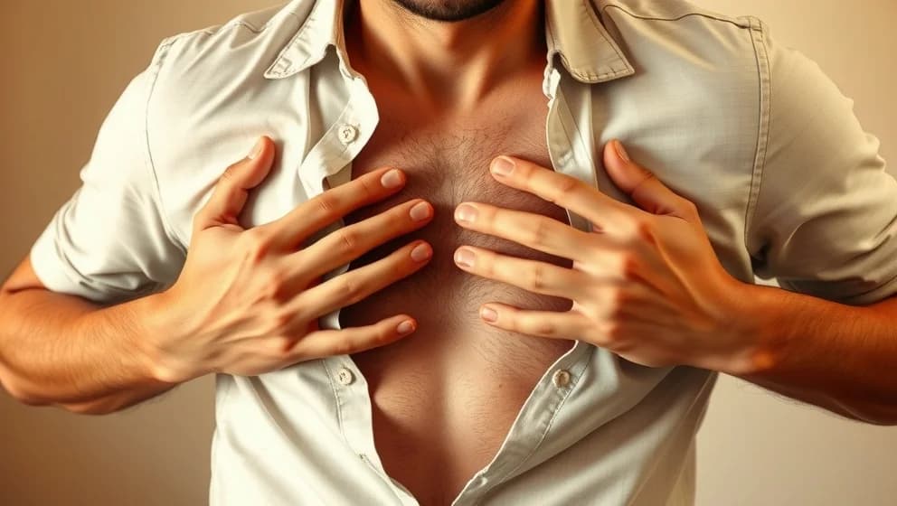 Ont under bröstet vid revbenen