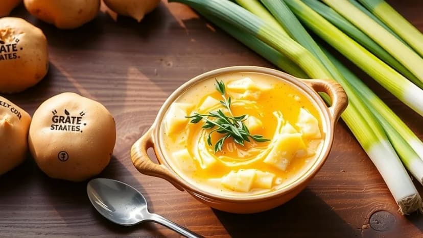 Potatis och purjolökssoppa utan grädde